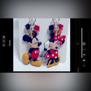 Mickey and Minnie Mouse earrings